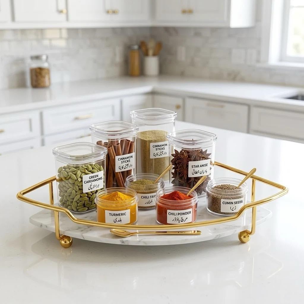 Luxury Single-Tier Gold Corner Display Shelf