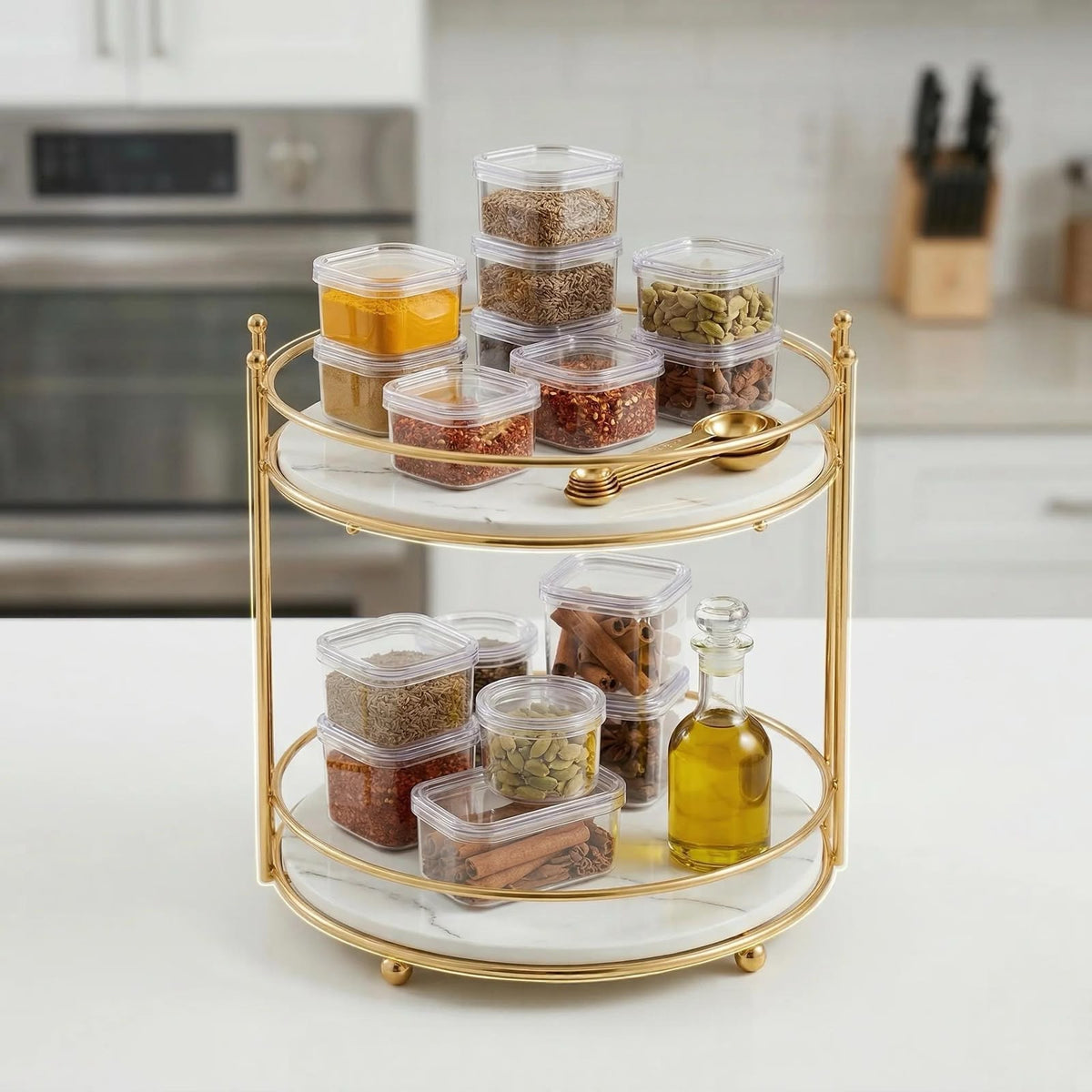 Stylish Double-Layer Cosmetic Shelf
