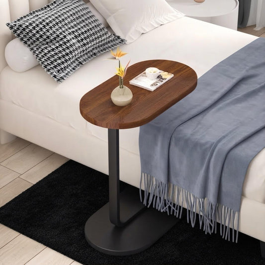 Modern Oval C-Shaped Side Table
