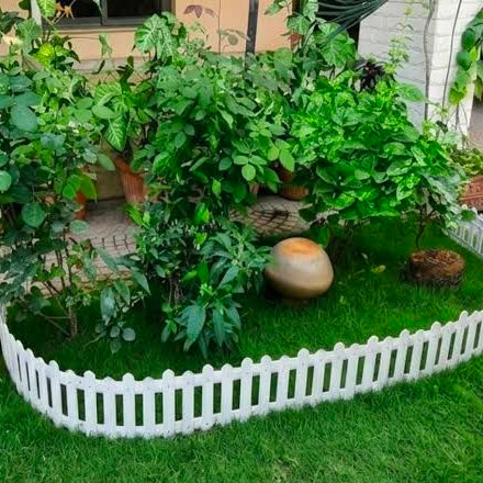 White PVC Garden Picket Fence – 2ft x 1ft