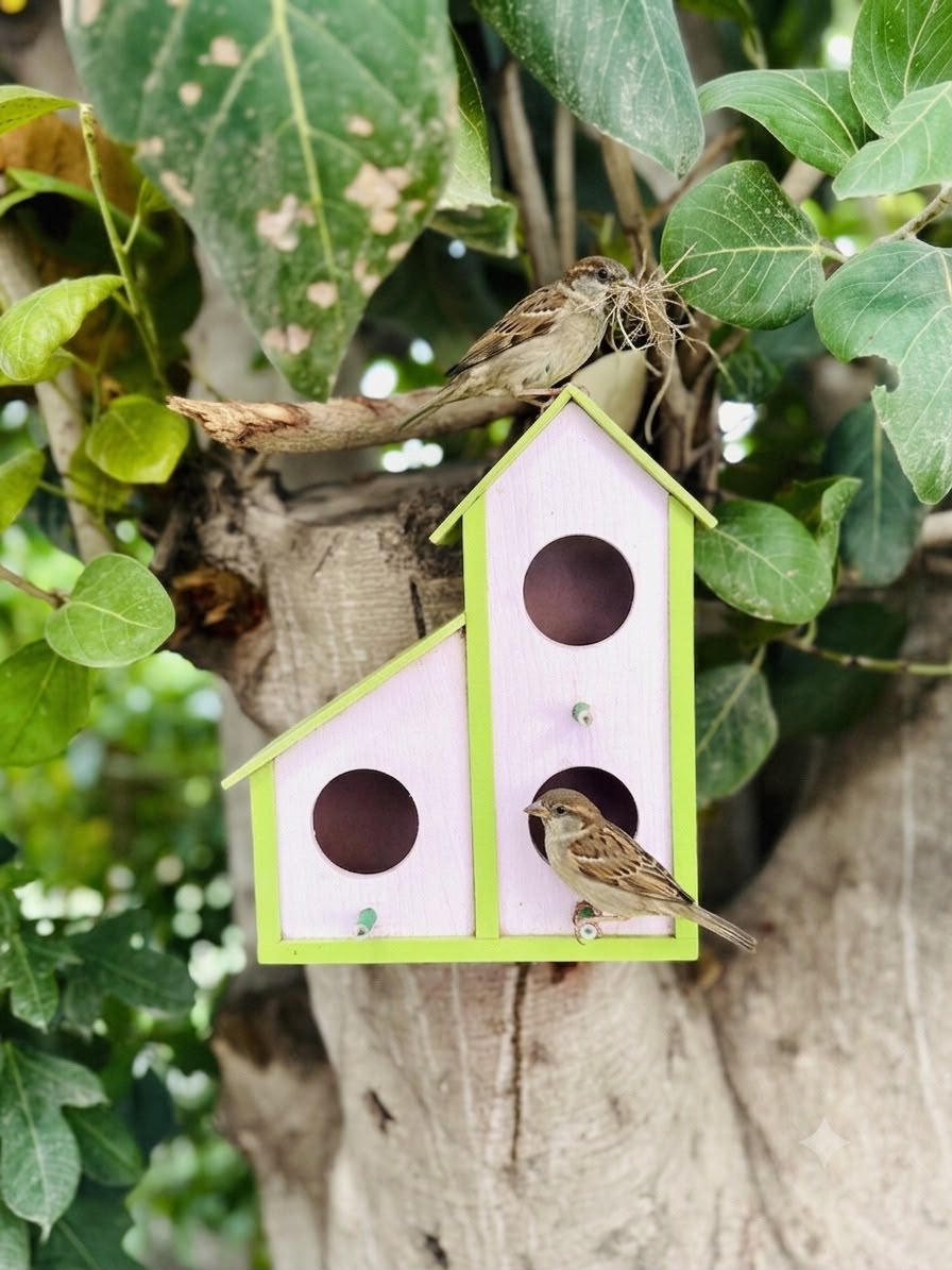 3-in-1 PVC Multi-Room Bird House