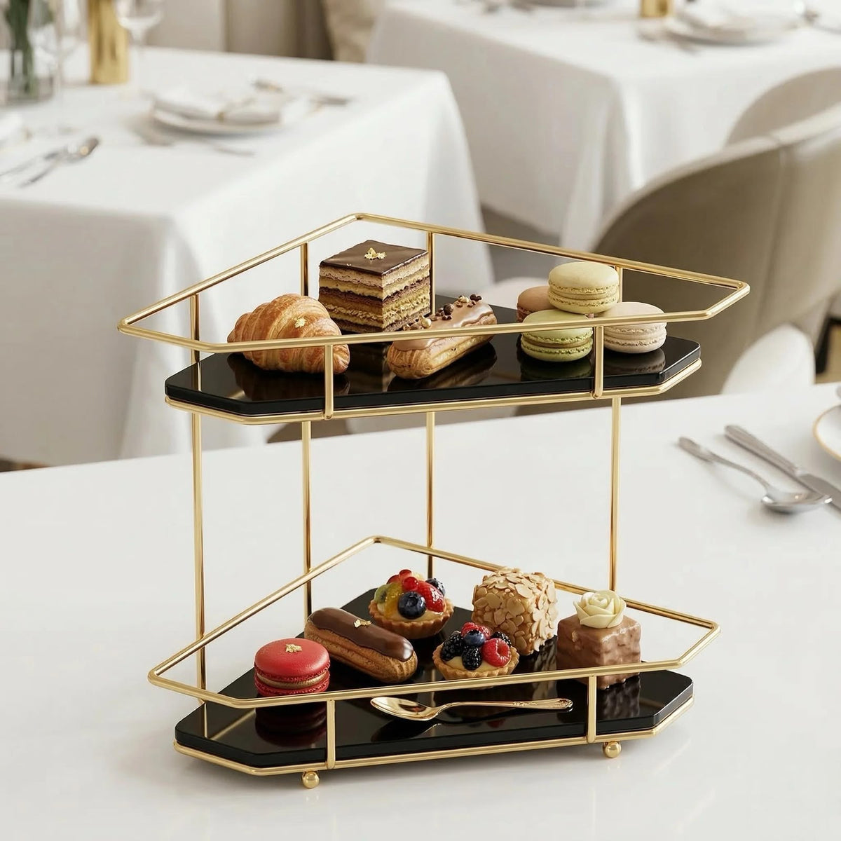 2-Tier Corner Storage Rack