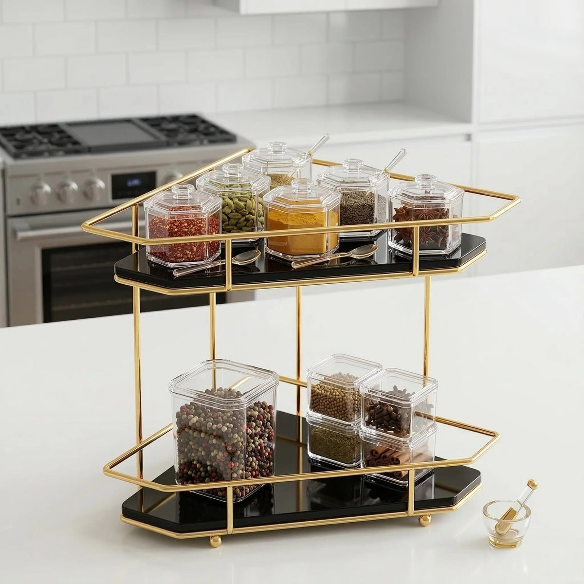 2-Tier Corner Storage Rack