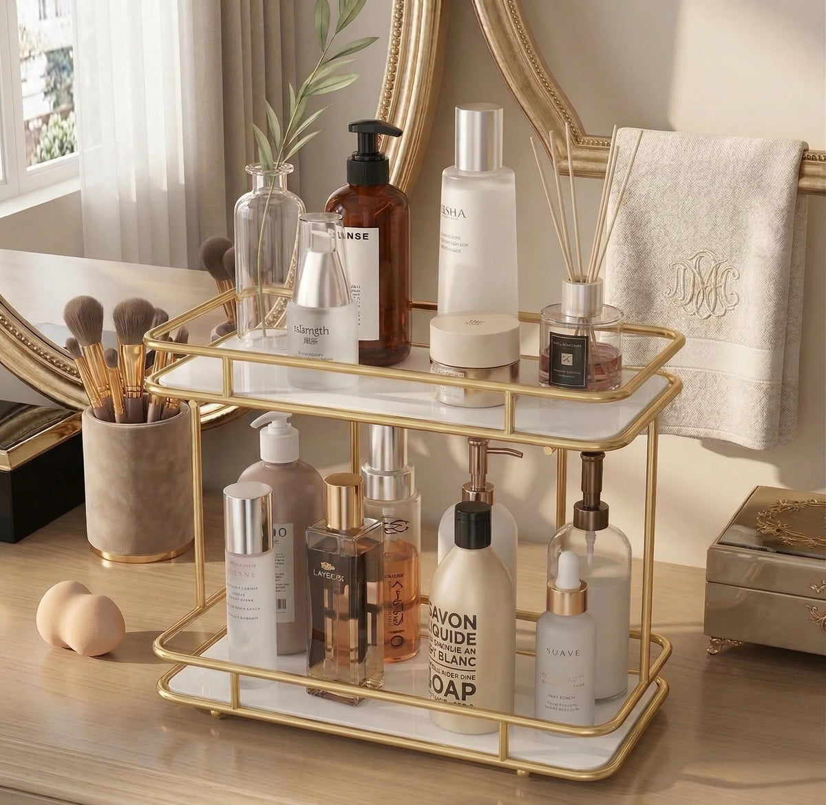 2-Tier Luxury Vanity Organizer