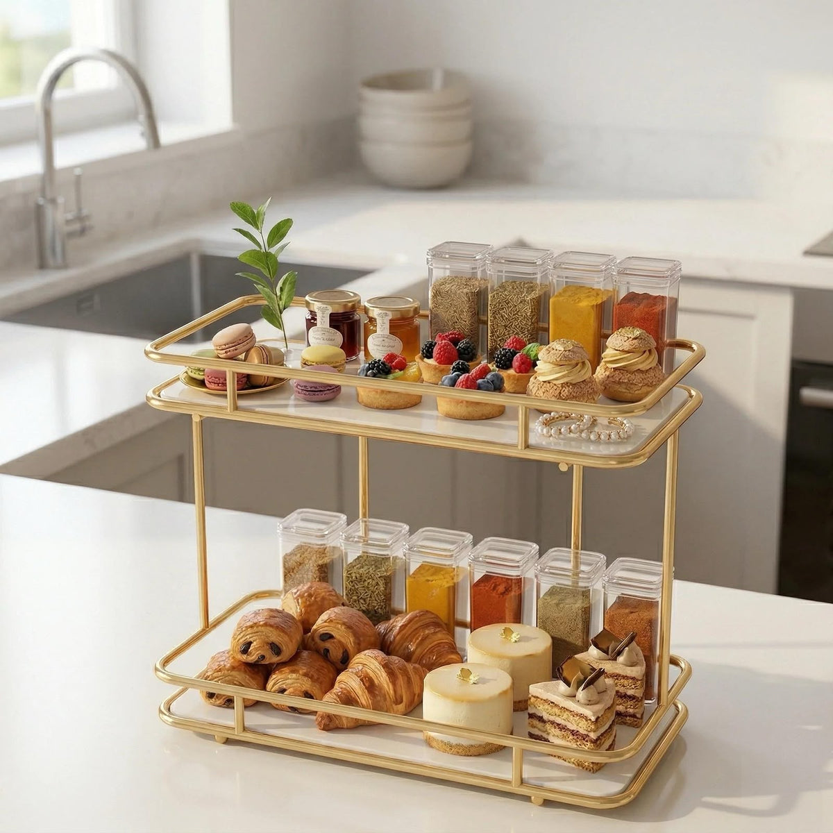 2-Tier Luxury Vanity Organizer
