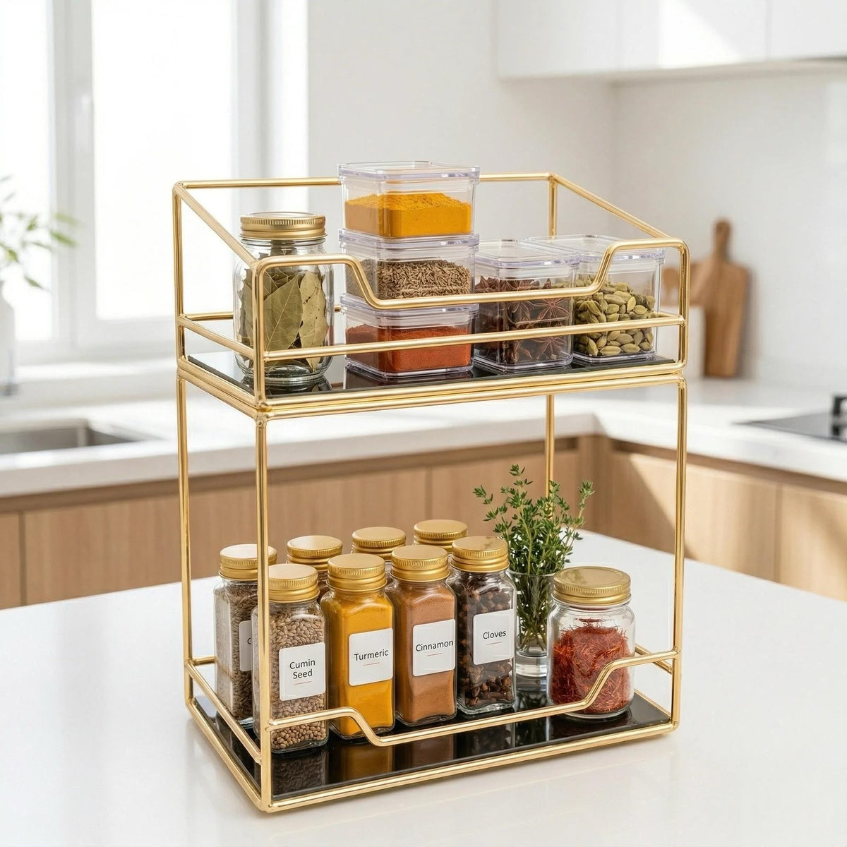 2-Tier Premium Gold Luxury Organizer