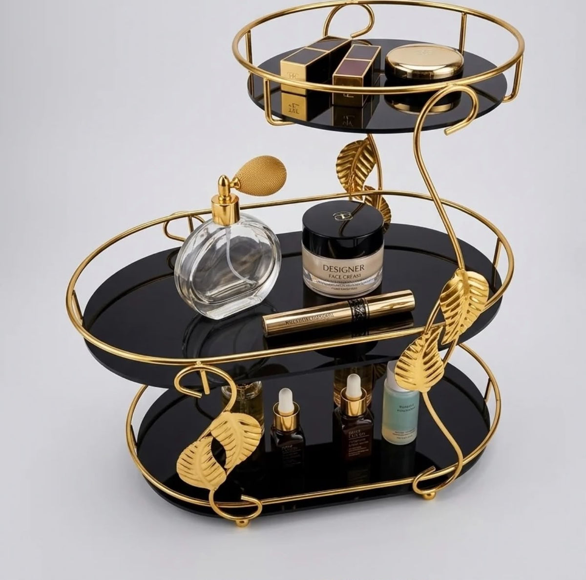 3-Tier Luxury Makeup Organizer Storage Rack