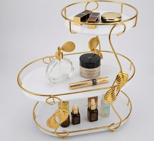 3-Tier Luxury Makeup Organizer Storage Rack