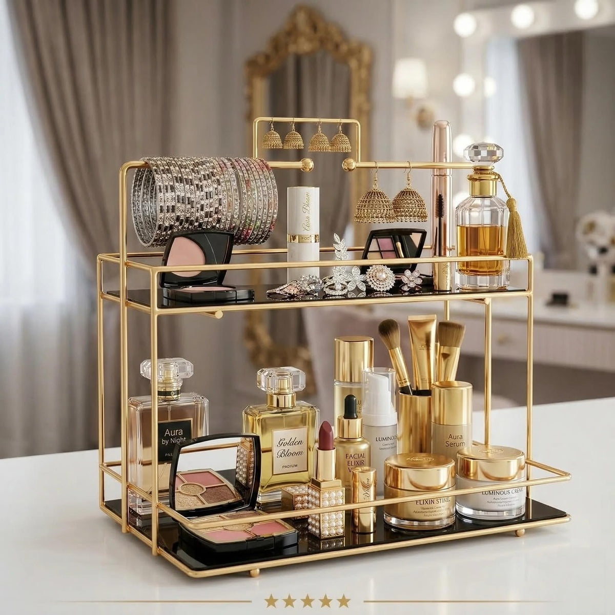 Cosmetic Storage Rack Makeup and Bangles Display Stand
