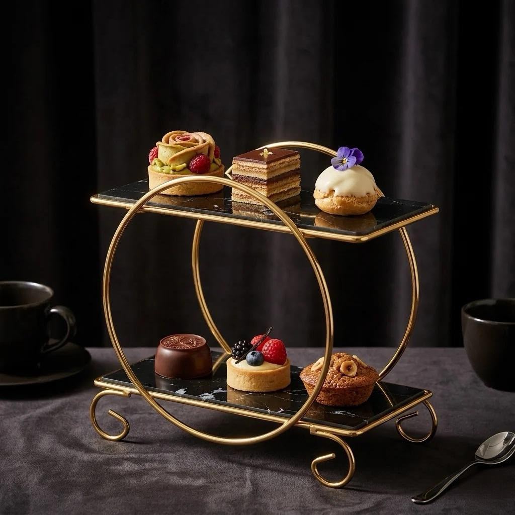 Cosmetic Storage Rack Makeup Stand Luxury 2-Tier
