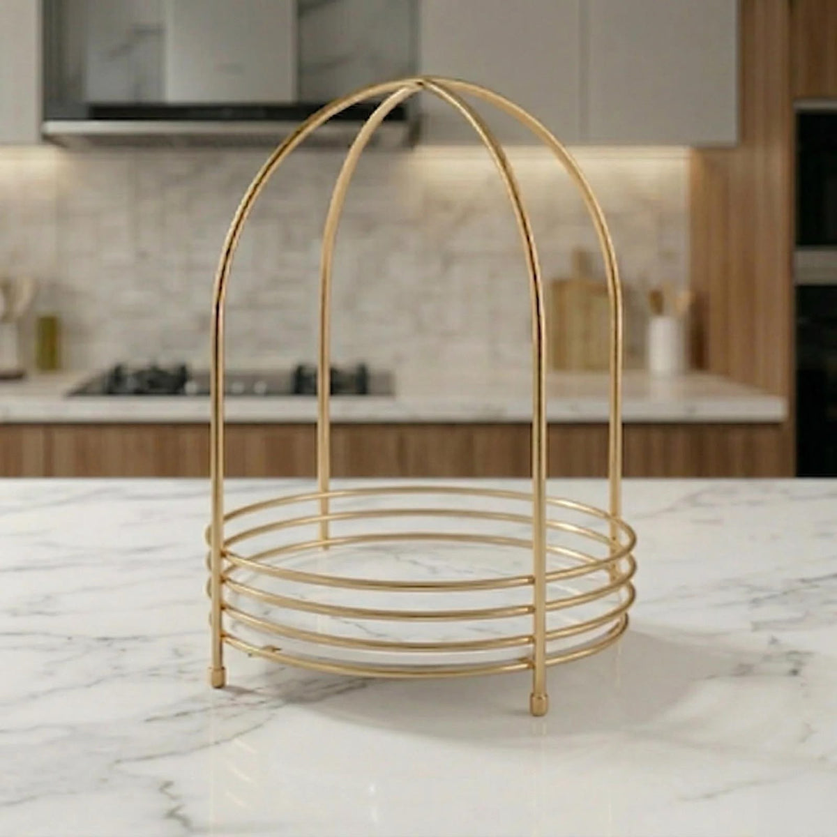 Elegant 1-Tier Metal Makeup Vanity Shelf