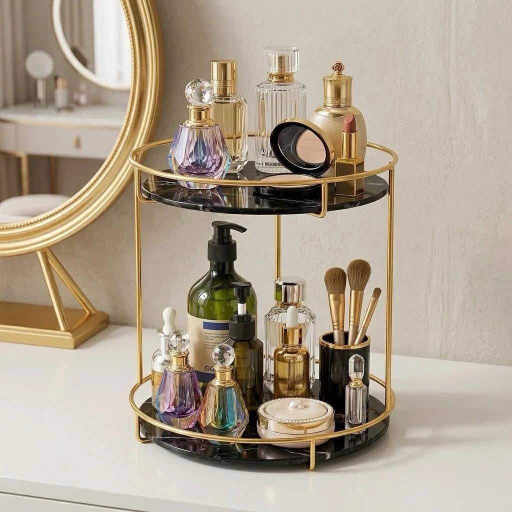 2-tier luxury cosmetic organizer