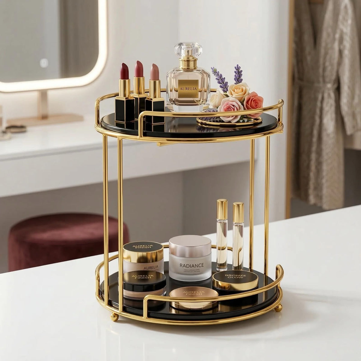 Jewelry Tray Double-deck Cosmetics Storage Tray