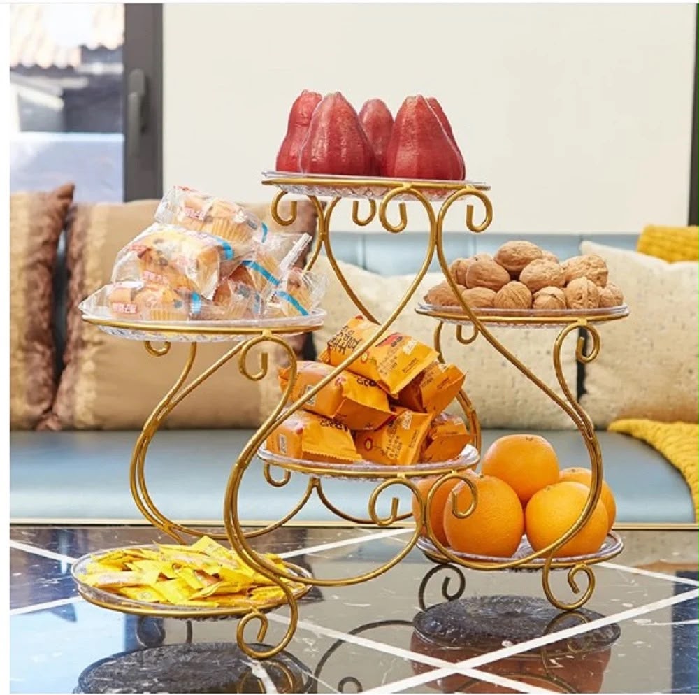 6 Plate Snack Cake Dessert Fruit Display Stand Storage Rack