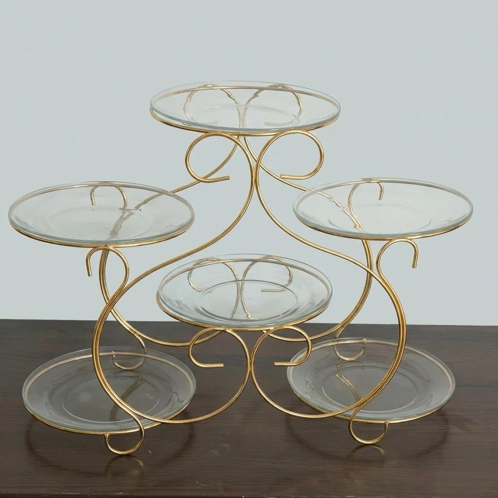 6 Plate Snack Cake Dessert Fruit Display Stand Storage Rack