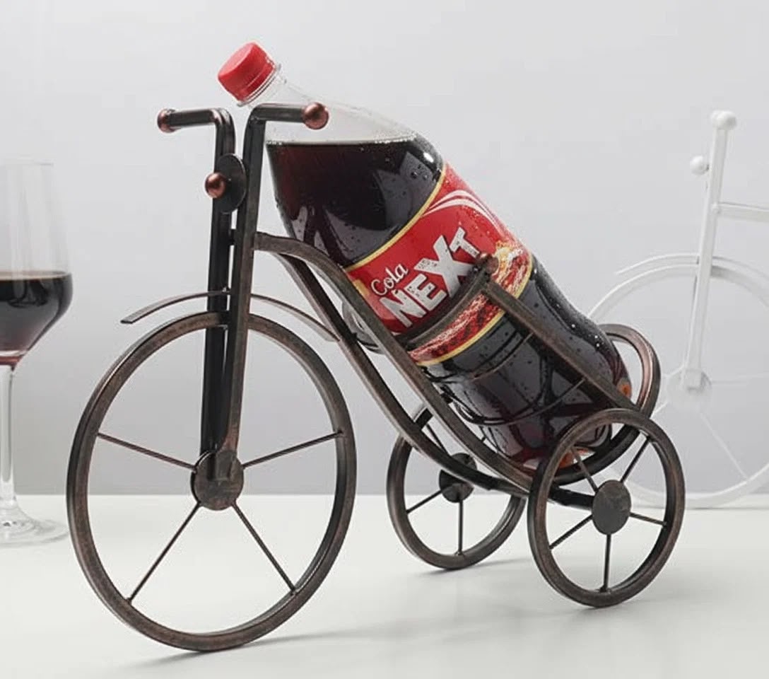 Bicycle Shape Single Bottle Display Rack
