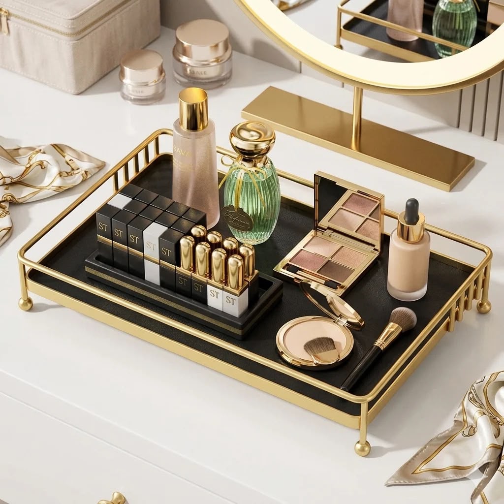 Luxury 1-Tier Gold Display Rack
