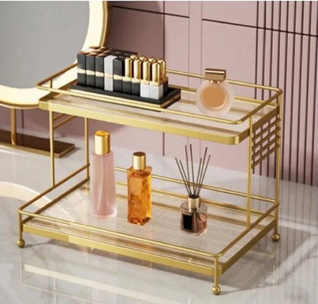 Luxury 2-Tier Gold Display Rack