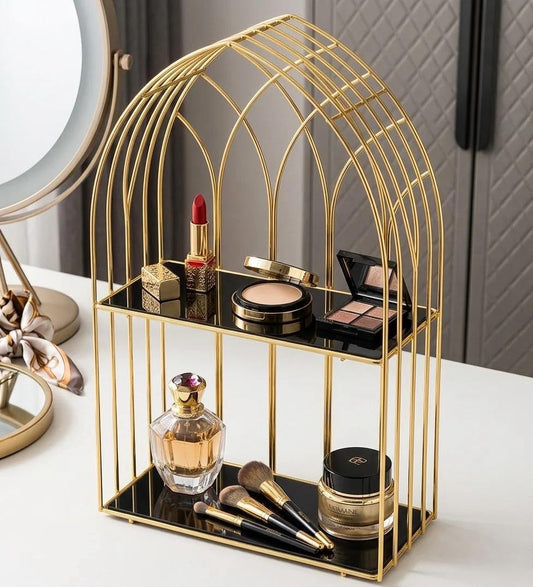 Luxury 2-Tier Gold Display Rack