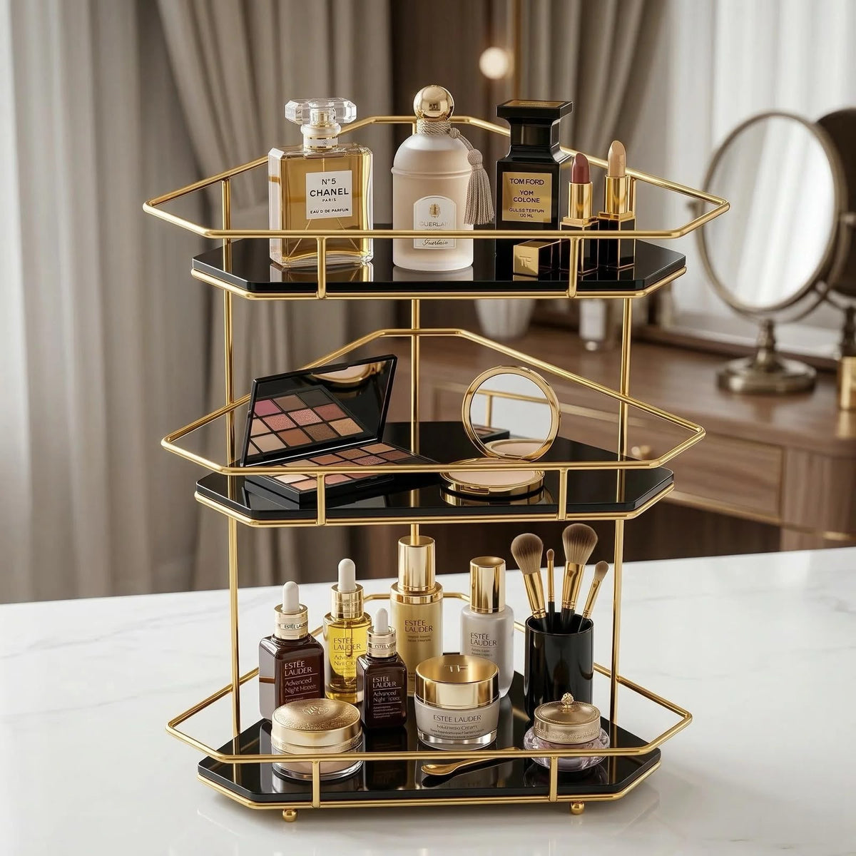 Luxury 3-Tier Corner Storage Rack