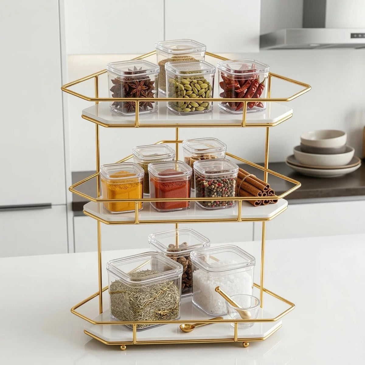 Luxury 3-Tier Corner Storage Rack