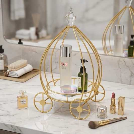 Luxury Golden Carriage Cosmetic Organizer