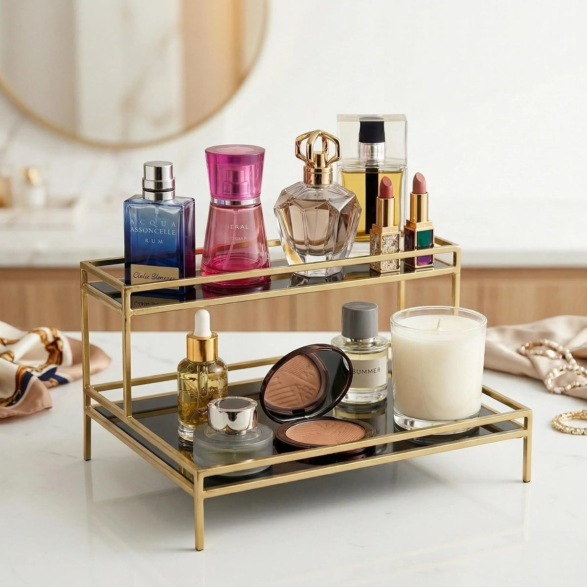 Premium 2-Tier Golden Luxury Organizer