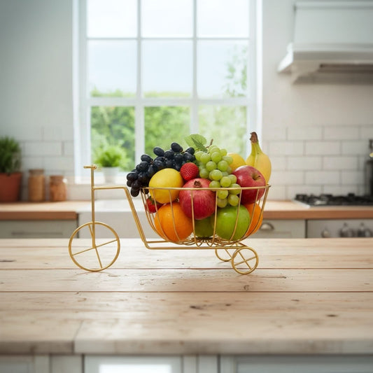 Luxury Bicycle Style Rectangular Metal Fruit Basket