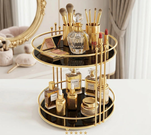 Stylish Double-Layer Cosmetic Shelf