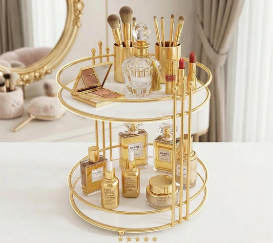 Stylish Double-Layer Cosmetic Shelf