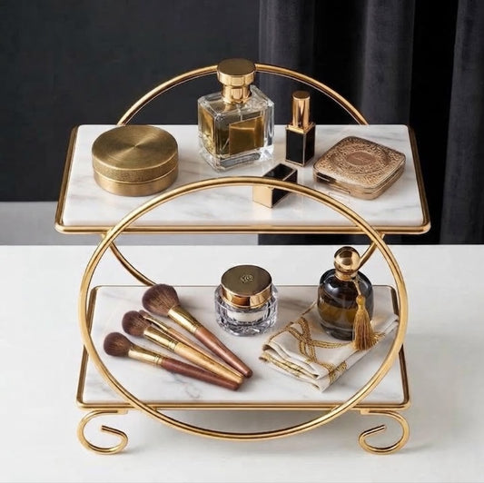 Cosmetic Storage Rack Makeup Stand Luxury 2-Tier