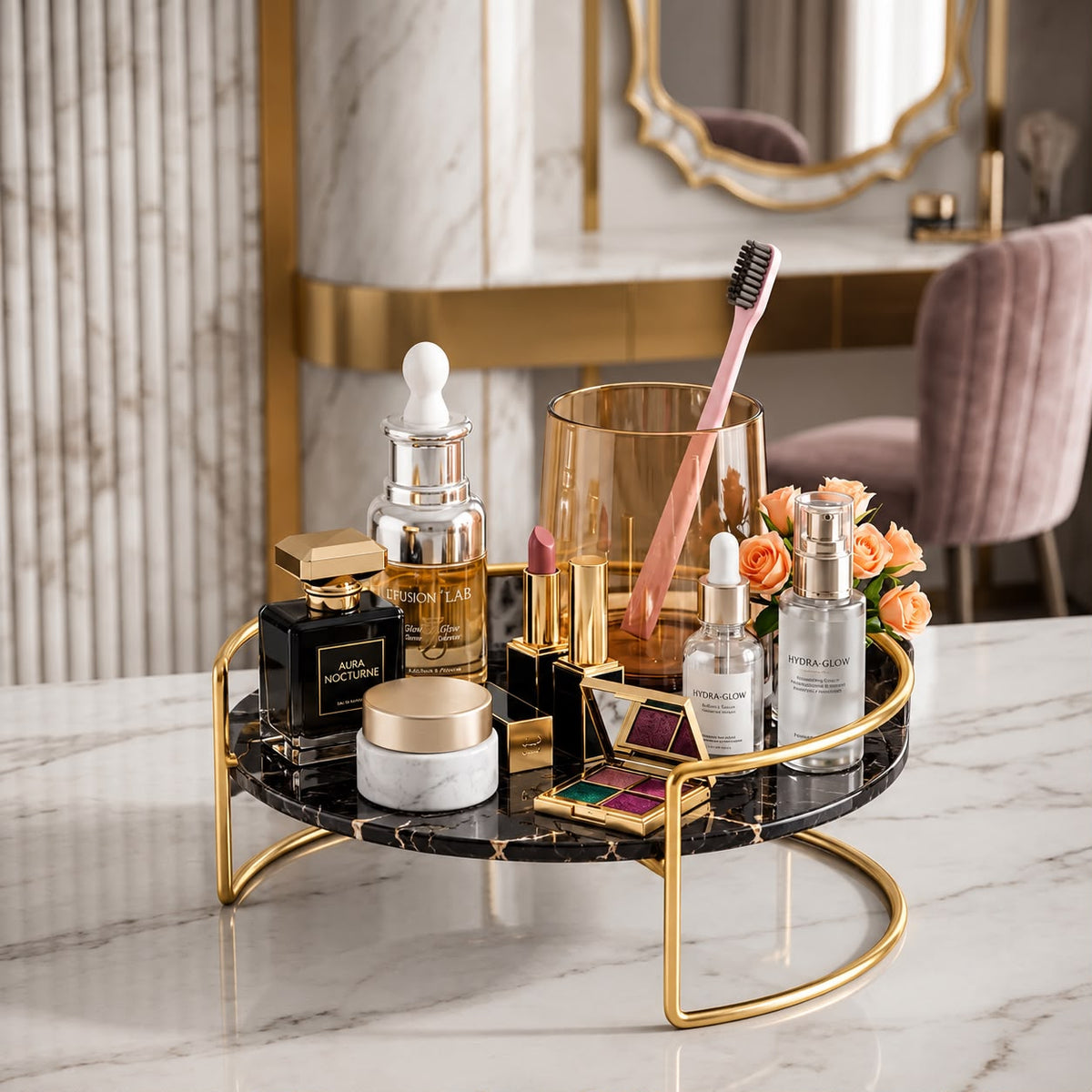 Iron Art Cosmetic Storage Rack